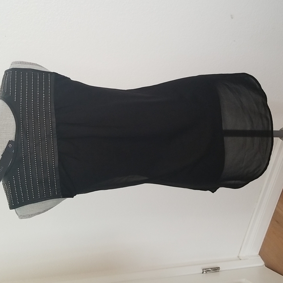 NWT Stella & Jamie Studded Leather Top, Size Small - Picture 3 of 10